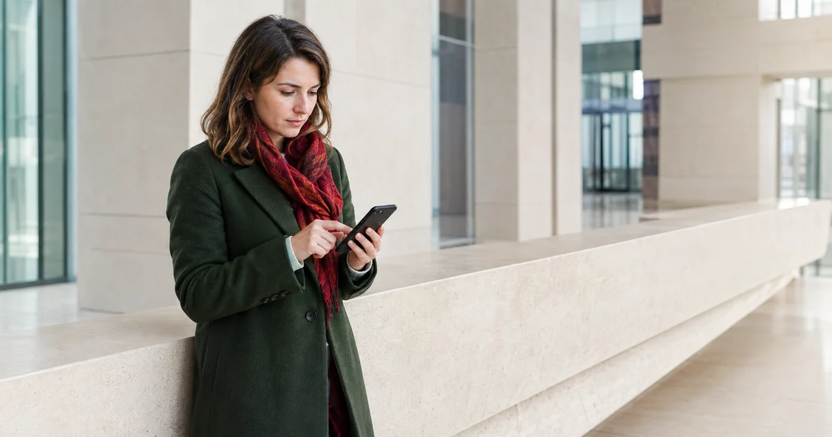 A Polish UX researcher testing a localised mobile journey on a smartphone