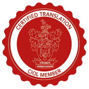 Certified Translation CIOL Member stamp